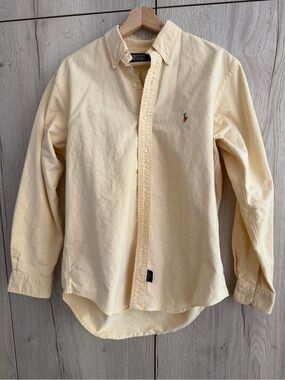 Polo by Ralph Lauren vintage Button-Down Oxford Shirt - Pale Yellow/Cream